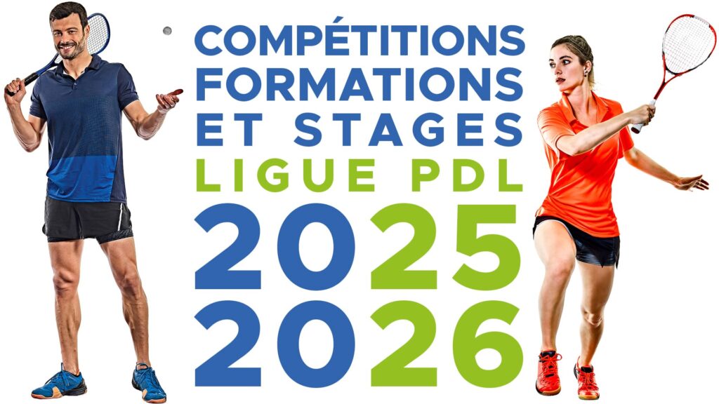 Calendrier squash Pays de la Loire 2025/2026 – compétitions, formations et stages